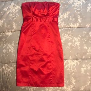 The Limited Bright Red Strapless Dress. Size 6.